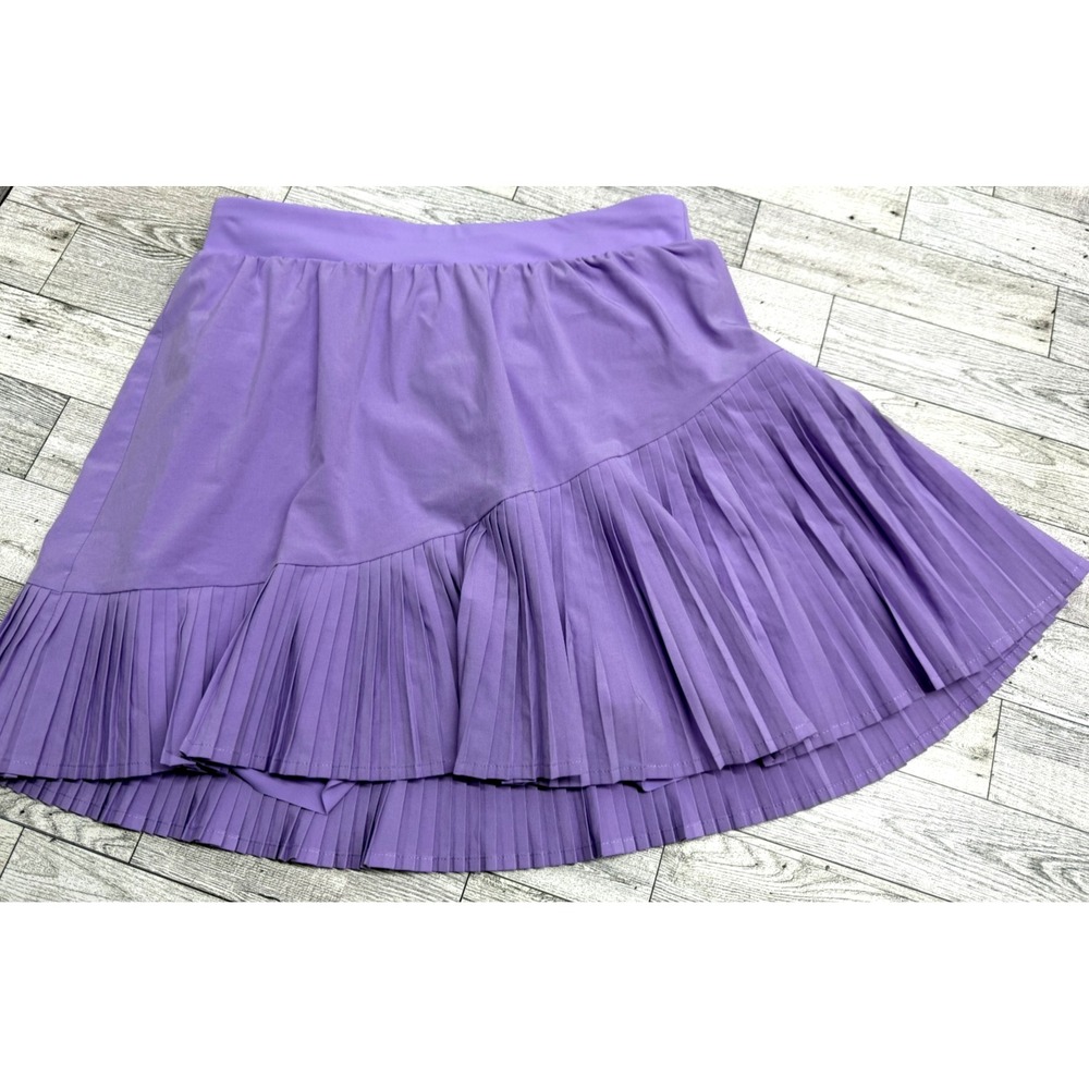 SPANX Yes Pleats! Skort Purple Size Small Lavender Lust Pocket Pleated Wicking